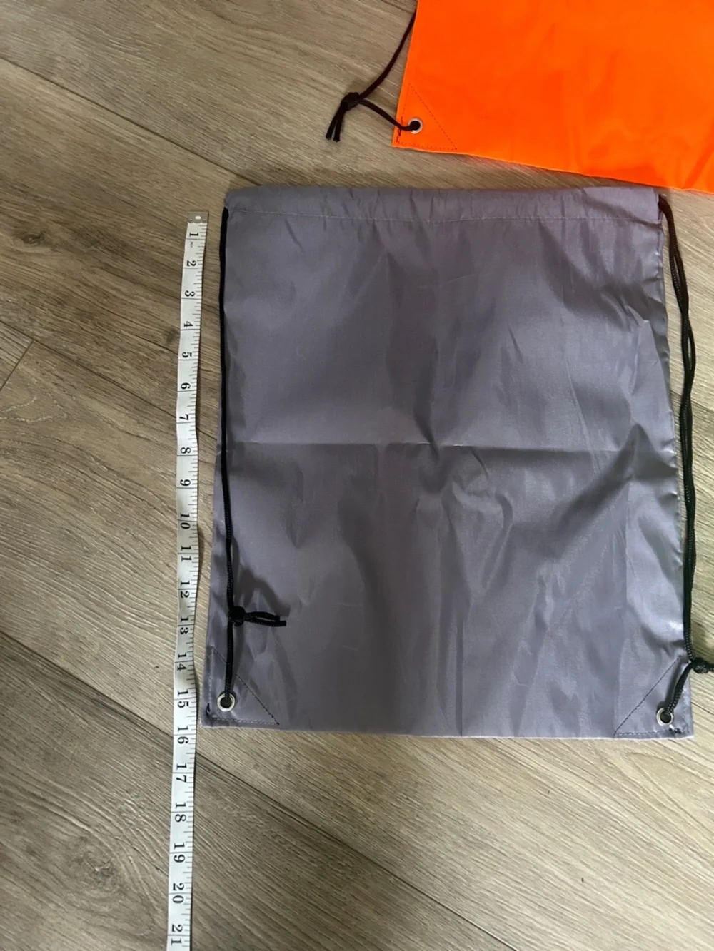 NWOT Reflective Drawstring Gym Bag‎ - Orange, Neon Yellow, Gray (Set of 3)